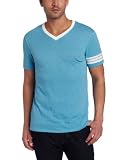 Alternative Men's 1st Down Football V Neck, Eco True Turquoise, Large