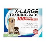 KAZE Dry Floor Protection and Training Pads for Puppies and Dogs - 100 count Extra Large 36
