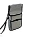 Deluxe RFID Premium Hidden Neck Pouch and Travel Wallet (Grey)