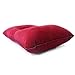 Super-thick Flocking Fabric Inflatable Pillow Portable Travel Pillow(Red)