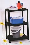 Keter 3 Tier Solid Black Shelf Unit