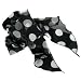 BLACK WHITE POLKA DOT OBLONG CHIFFON SCARF BELT WRAP