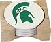 NCAA Michigan State Spartans Set of 4 Round Stone Coasters