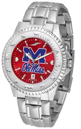 Mississippi Ole Miss Rebels NCAA Mens Steel Anochrome Watch