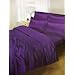 Purple Satin Double Duvet Cover, Fitted Sheet and 4 pillowcases Bedding