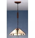 Meyda Tiffany 78352 Pendant, Mahogany Bronze Finish with Beige