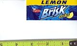 Magnum, Small Rectangle Size Brisk Tea w Lemon Logo Soda Vending Machine Flavor Strip, Label Card, Not a Sticker