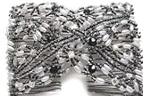 HAIR BLING GRAY & BLACK GLITZ PEARL HUGGER BEADED DOUBLE COMB by Hair Bling