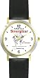 Habit 6 - Synergize (Spanish Text) - DELUXE TWO-TONE WATCH from THE 7 HABITS - WATCH COLLECTION BY WATCHBUDDY&reg; - Arabic Numbers - Black Leather Strap-Size-Large ( Men's Size or Jumbo Women's Size )