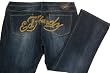 Ed Hardy Plus Size Rhinestone Boot-Cut Jeans, Midnight Blue Wash