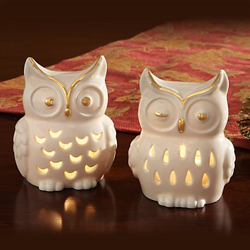 Lenox Owl Votive Tea Light Holder