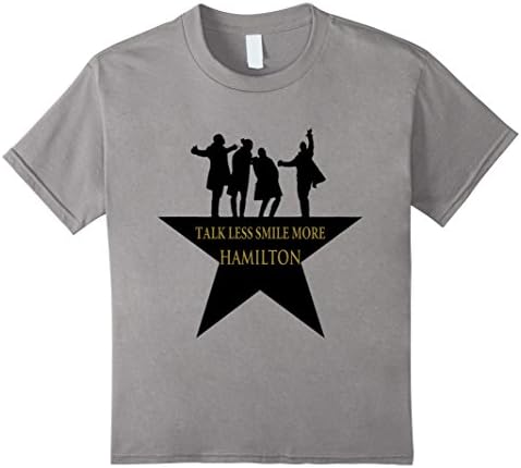 Kids Talk-Less and Smile-More everyday T-Shirt 10 Slate