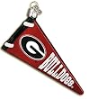 Georgia Bulldogs Glass Pennant Ornament