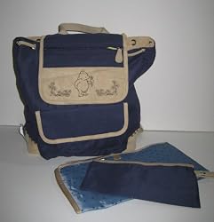 Classic Winnie the Pooh Navy Blue Diaper Bag