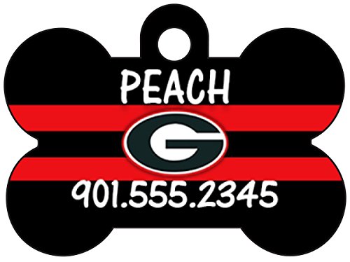 NCAA Dog Tag Pet Id Tag Personalized w/ Name & Number (Georgia Bulldogs)