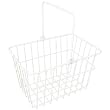 Wald Standard Bicycle Lift Off Basket, #133 White 14.5" x 9.5" x 9"