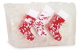 Primal Elements - Christmas Stockings Handmade Vegetable Glycerin Bar Soap (Mint Scent) - 6.8 oz.