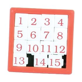 Party Bag Toys : Childrens 15 Way Plastic Slide Number Puzzle [Toy]