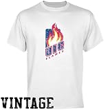 NCAA UIC Flames White Distressed Logo Vintage T-shirt
