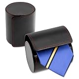 Men's Black Leatherette Gift Roll Tie Case by Neckties.com