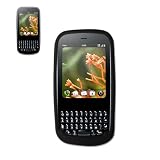 New Fashionable Perfect Fit Soft Silicon Gel Protector Skin Cover (Faceplate/Snap On) Rubber Cell Phone Case With Screen Protector for Palm Pixi / Pixi Plus Sprint , Verizon - Black