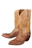 Lucchese Classics E2131 Crocodile Belly Cowboy Boots Mens EE (Wide) - Tan