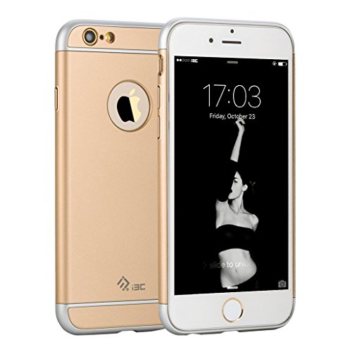 iPhone 6 Case,iPhone 6S Case, I3C Ultra Thin Hybrid 3 in 1 Shield Series Shockproof Slim Impact Premium Gold Case Cover for Apple iPhone 6 Case,iPhone 6S Cases