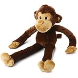 Multipet Swingin Safari Monkey 22-Inch Large Plush Dog Toy with Extra Long Arms and Legs with Squeakers