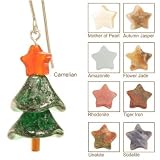Sparkling Spruce Christmas Tree Silverplated Surgical Steel Earrings Color: Autumn Jasper