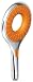 Rainshower Icon Handbrause chrom/orange 1 Strahlart Rain Eco Funktion mit Winkeladapter f�r Montage an Brauseschlauch