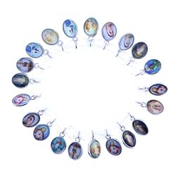 Stretchy Adjustable Bracelet - Jesus and Other Saints Medallion - 6 to 7.5 in.