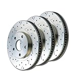 SSBC 33652AA3R Drilled Slotted Plated Front Passenger Side Rotor for 1998-04 Volvo C70 with 16
