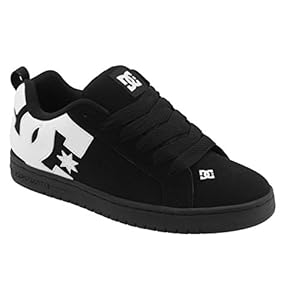 DC Men's Court Graffik Sneaker,Black/White/Carbon,10 M US