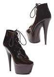 6 Inch Closed Toe Ankle Boot Women'S Size Shoe With Open Laceup