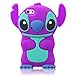DE Cute 3D Cartoon Animal Series Apple iPhone 5C Case New Purple 3D Cartoon Stitch Movable Ear Shape Style Soft Silicone Rubber Case Protective Cover for Apple iPhone 5C