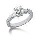 1.30 ctw Diamond Engagement Ring With Side Stones 14k Gold