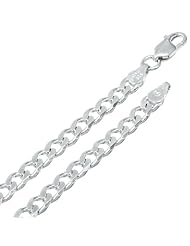 5.5MM Thick - Cuban Link Curb Chain Necklace/Bracelet - Genuine .925 Solid Sterling Silver
