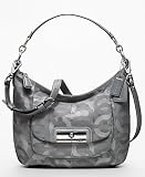 Coach Signature Kristin Chainlink Shoulder Hobo Bag Purse Tote 18295 Gunmetal