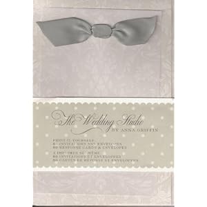 Anna Griffin - The Wedding Studio - Platinum Vellum and Bow Wedding Invitation Kit - 50/50/50/50