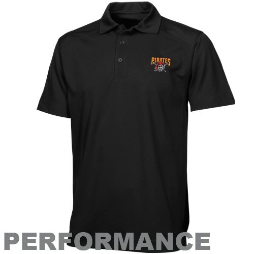 Cutter & Buck Pittsburgh Pirates Black Championship Performance Polo (Medium)