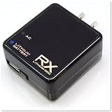 Rix eco Chargerリチウムイオン電池<1000mAh>内蔵 USB出力AC充電器 ブラック RX-LBAC10UBK