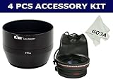 4 Pcs Kit For SONY DSC-HX1 Camera, Includes: 72MM 0.45X High Definition Wid ....