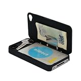 SP464�FIC�J�[�h�⎆�������[�I�X�^���h�ɂ��Ȃ�iPhone4S/4�p�P�[�X�uiLid Wallet Case for iPhone4S/4�v [���K�A���i] (�u���b�N) �y���l�̃u�����`�ŏЉ��܂����z �摜