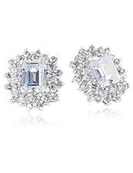 CZ by Kenneth Jay Lane "Classic" Cubic Zirconia Emerald Earrings