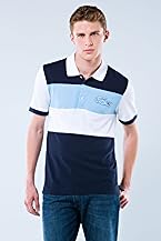 Short Sleeve Oversized Croc Color Block Polo