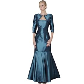 Formal Evening Dress with Short Jacket - Mother of Bride & Groom, Wedding, Party, MOB Gown by Sean Collection (7344) Midnight Blue