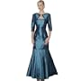Formal Evening Dress with Short Jacket - Mother of Bride & Groom, Wedding, Party, MOB Gown by Sean Collection (7344) Midnight Blue