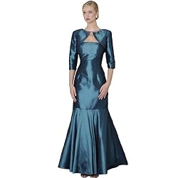 Formal Evening Dress with Short Jacket - Mother of Bride & Groom, Wedding, Party, MOB Gown by Sean Collection (7344) Midnight Blue