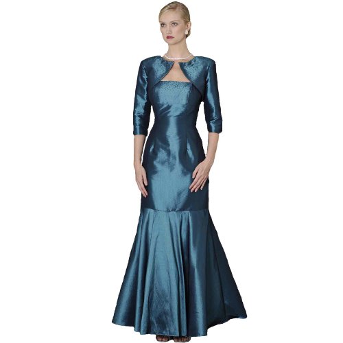 Formal Evening Dress with Short Jacket - Mother of Bride & Groom, Wedding, Party, MOB Gown by Sean Collection (7344) Midnight Blue Dresses for Mother of The Bride