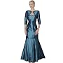Formal Evening Dress with Short Jacket - Mother of Bride & Groom, Wedding, Party, MOB Gown by Sean Collection (7344) Midnight Blue